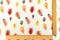 Ivory-Orange-Multi Feather Printed Rayon Crepe Faille Woven Fabric By the Yard